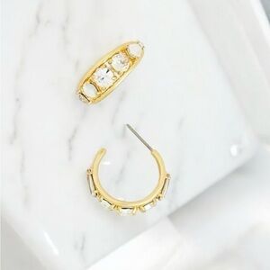🆕J.Crew Crystal Hoop Earrings